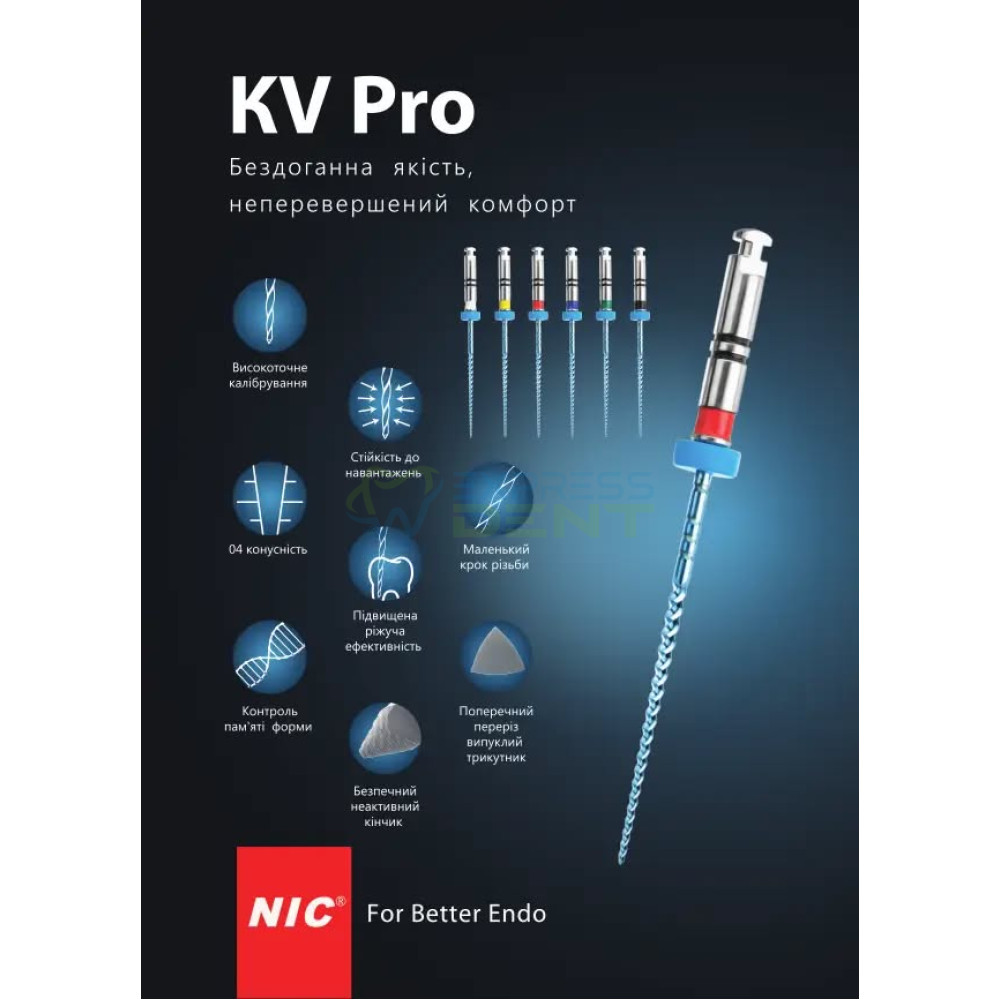НИК NIC KV Pro File, №15.04, 21мм, 6шт.