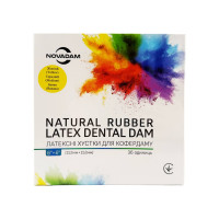 Раббердам хустки Novadam Dental Dam, жовті (аромат банану), medium, 36шт.
