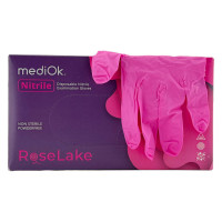 Перчатки Mediok, Nitril S, розовое озеро Pink, 100 шт.