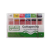 Гуттаперчевый штифт Spident №45-80, 02, 120шт. - АКЦИЯ - 100грн.