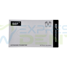 Рукавички SEF, Нітрил XS, чорні, 100 шт. (щільні 4,0г)