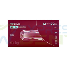 Рукавички MEDIOK, Нітрил M, ruby бордові, 100шт.