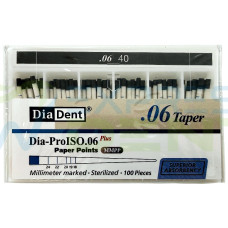 Паперовий штифт DiaDent №40, 06, 100шт. Паперовий штифт DiaDent №40, 06, 100шт.