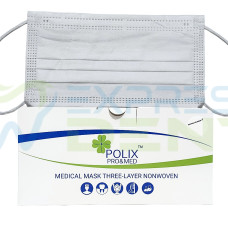 Маска захисна тришарова Polix PRO&MED БІЛА, 50шт.